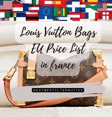 is louis vuitton cheaper in france or italy|louis vuitton italy price list.